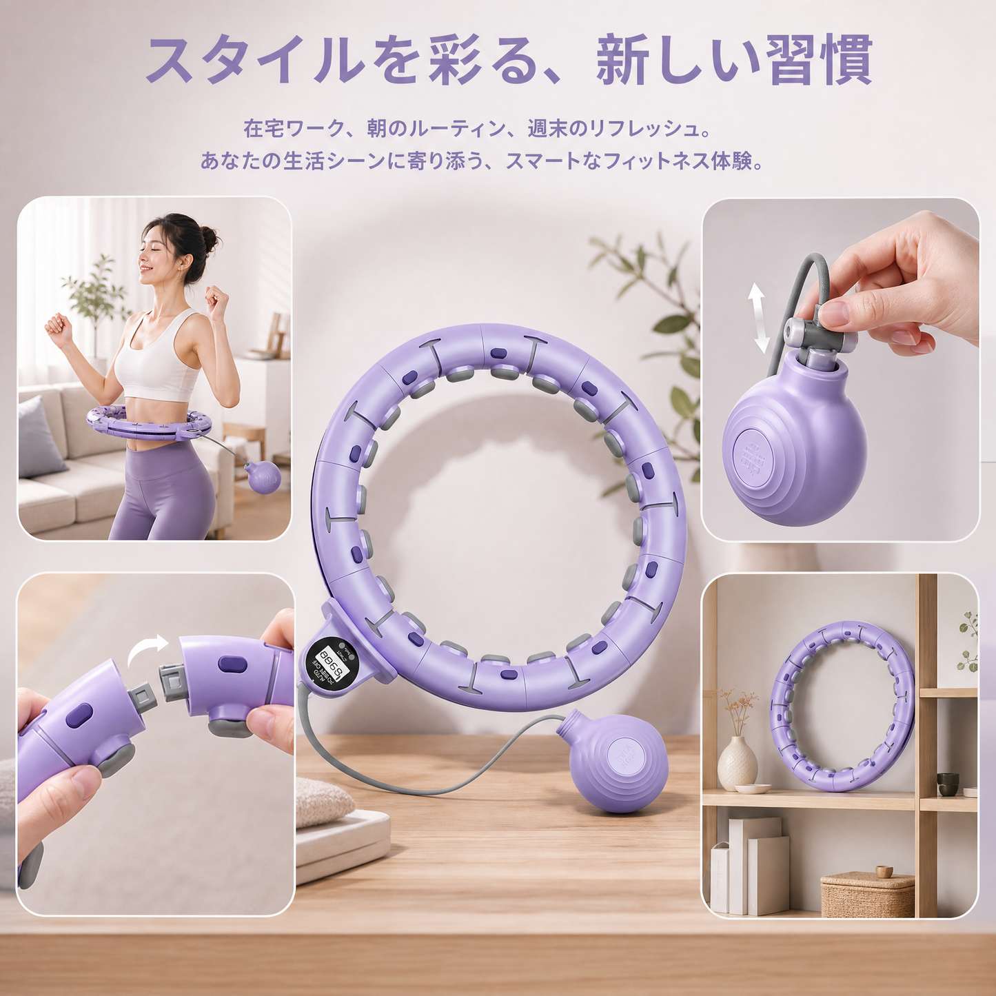 スマートフラフープ ウエストトレーニング